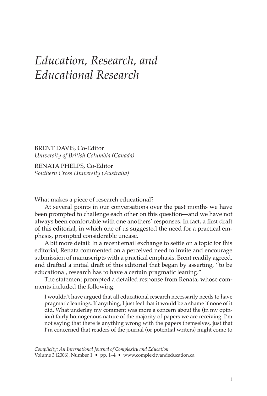 research paper about education pdf