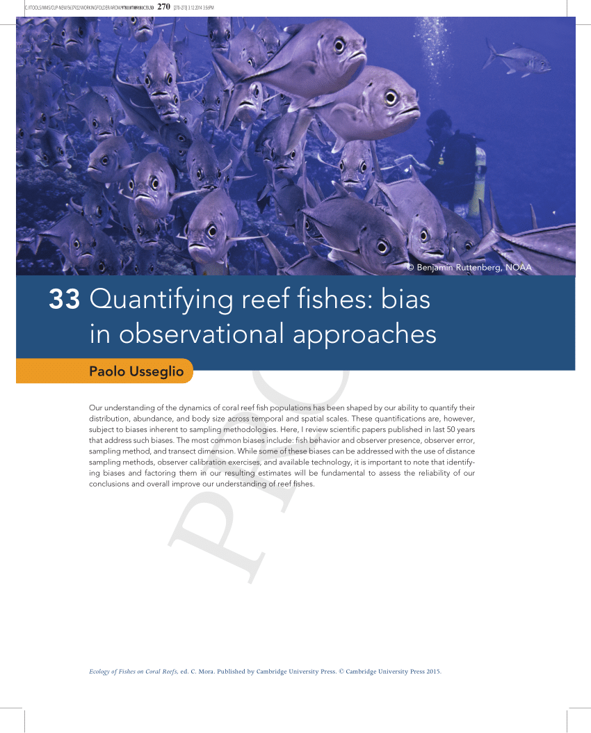 PDF) Quantifying reef fishes: Bias in observational approaches