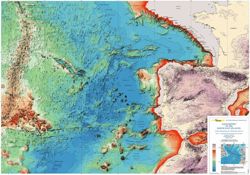 Bathymetric Map Of Atlantic Ocean 