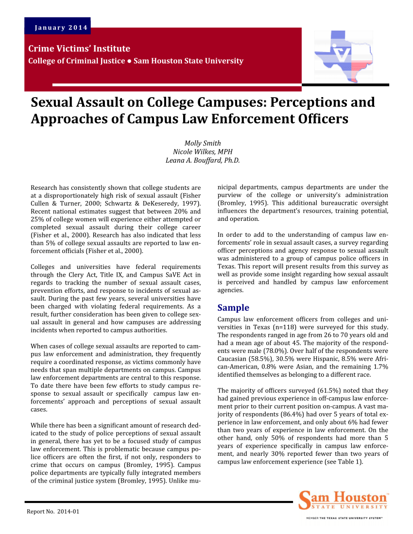 research paper on sexual assault on college campuses