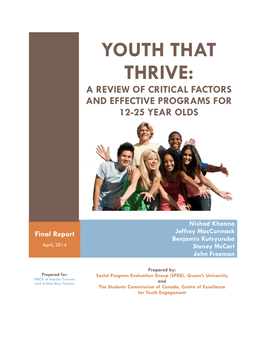PDF) Youth that thrive A review of critical factors and effective programs for 12-25 year olds