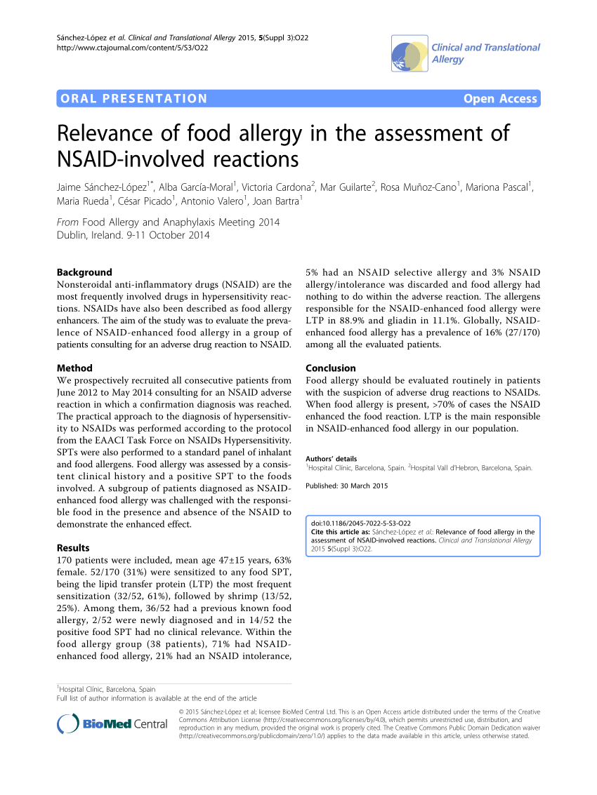 food allergy research paper