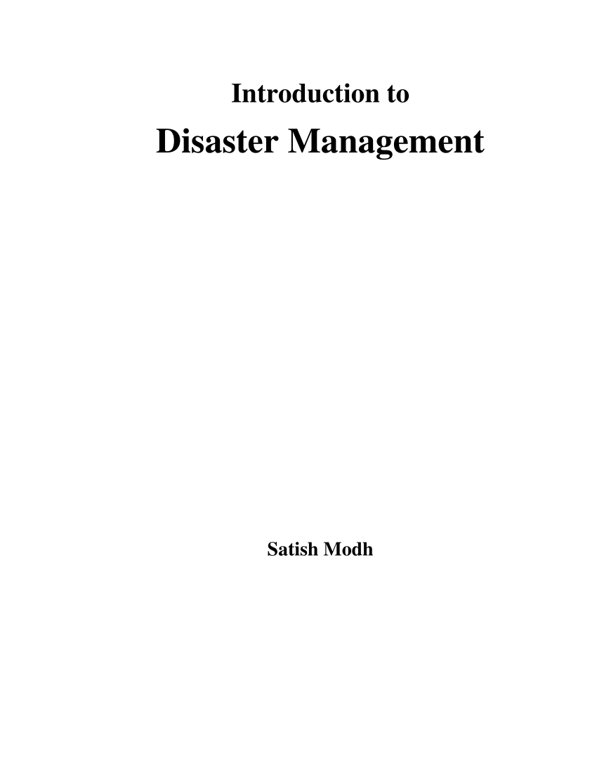 disaster management dissertation
