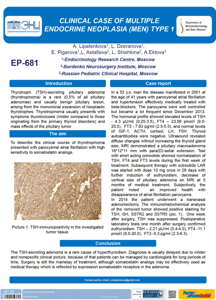 Pdf Clinical Case Of Tsh Secreting Pituitary Adenoma 