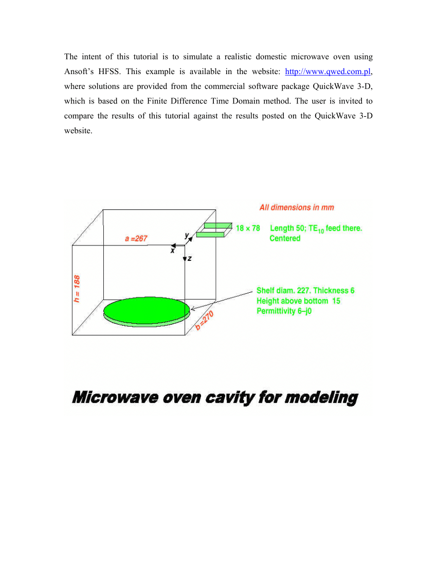 PDF) Multimode microwave oven HFSS Tutorial