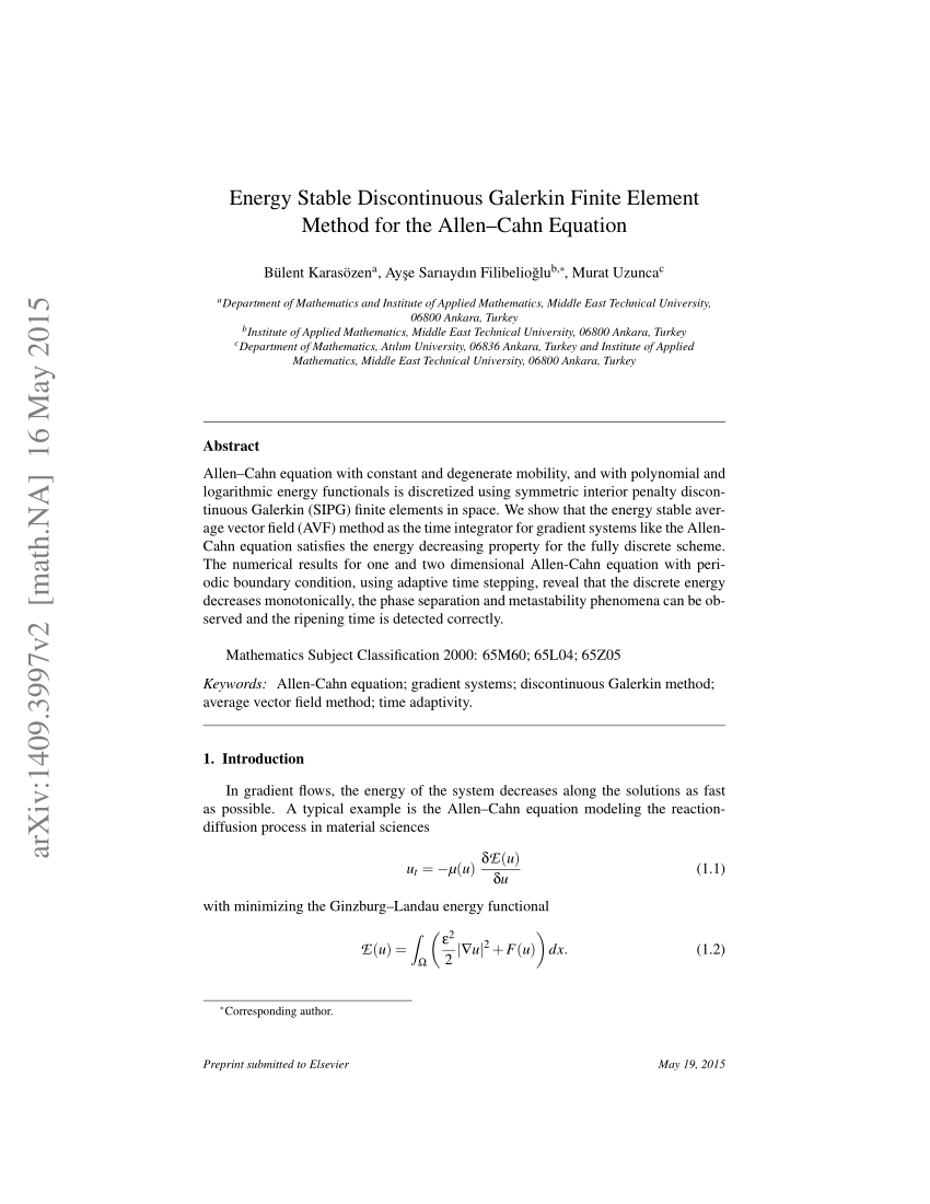 stable finite vector Discontinuous Galerkin Finite Stable Element Energy (PDF)
