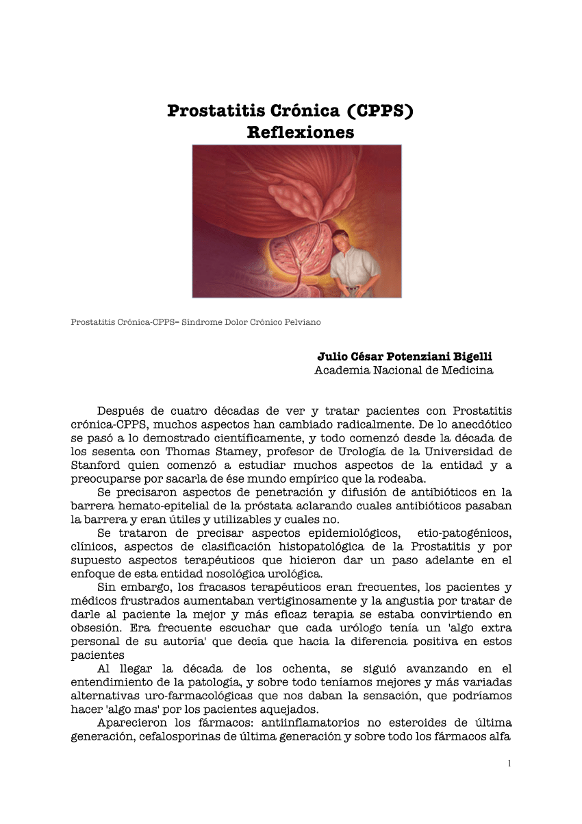 prostatitis cronica bacteriana tratamiento pdf