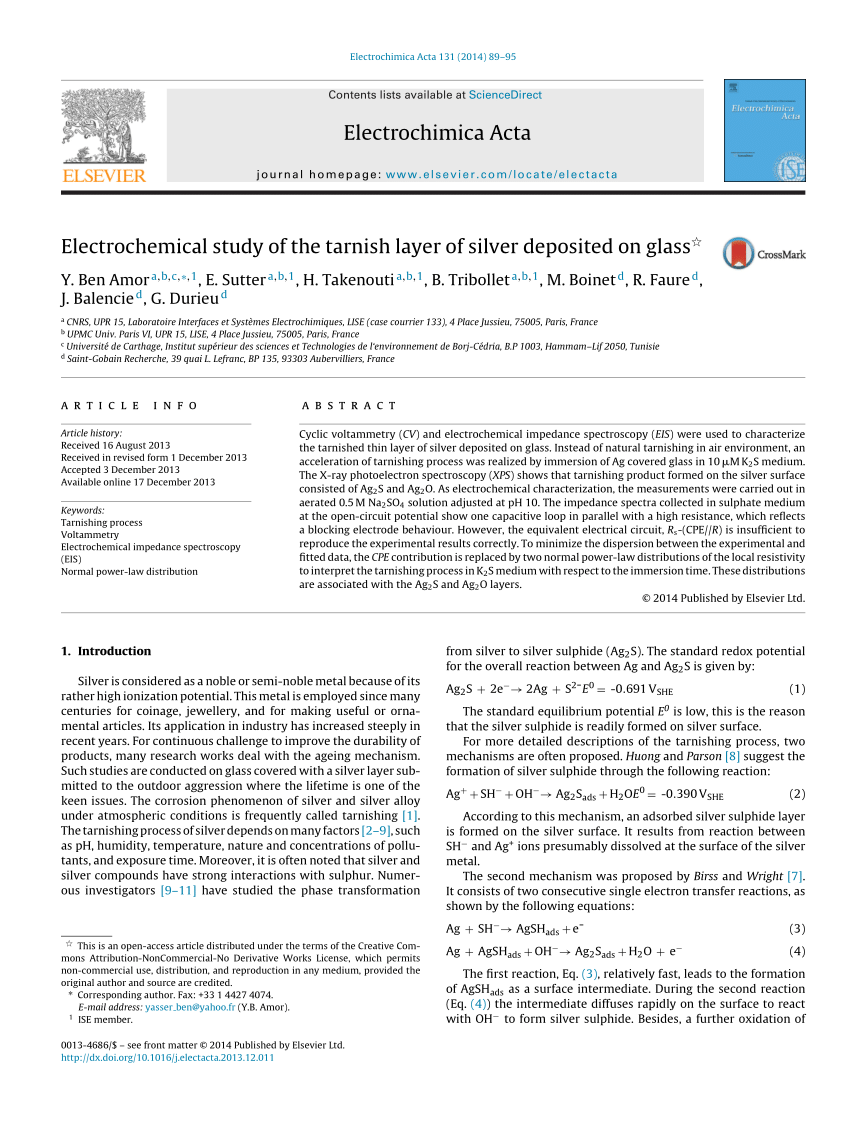PDF) Linear sweep voltammetry: a cheap and powerful technique for the  identification of the silver tarnish layer constituents