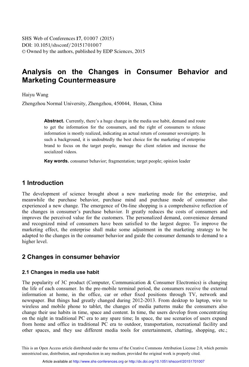 research paper about consumer behavior
