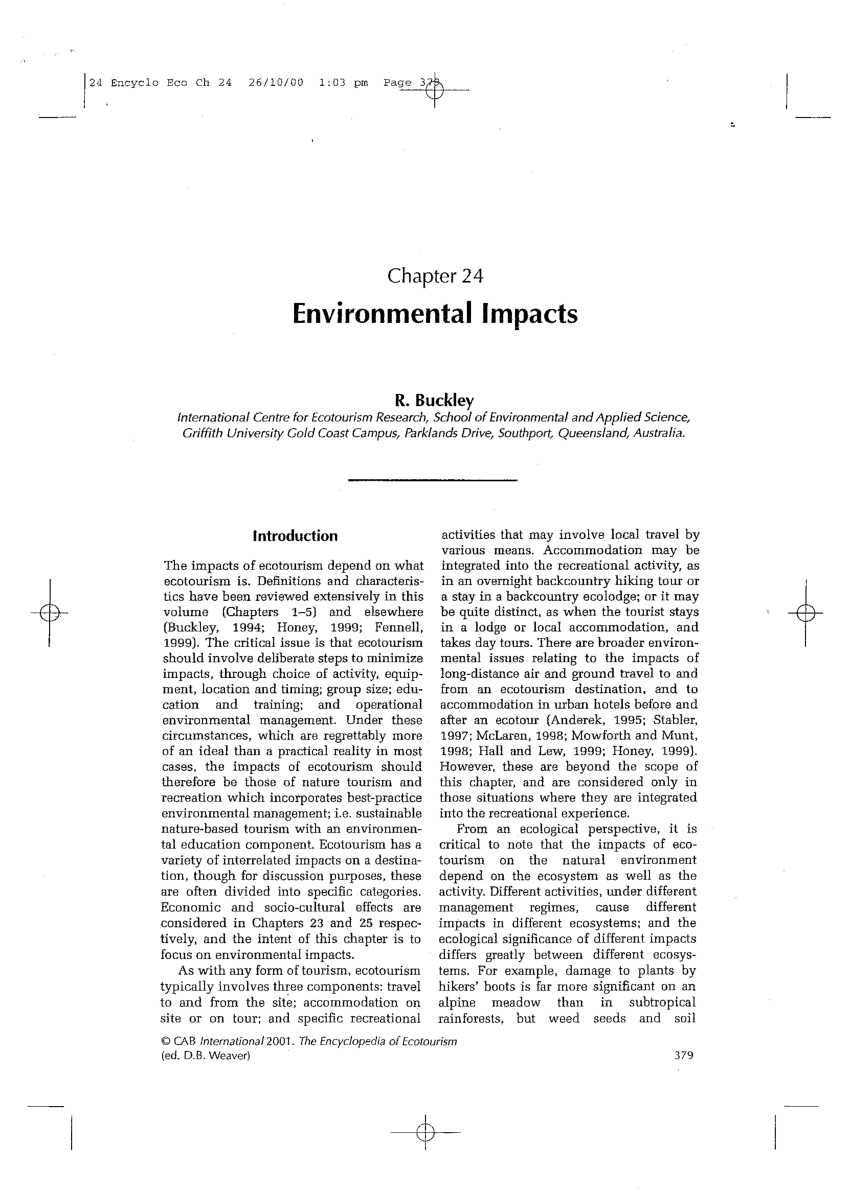 research papers on environmental impact