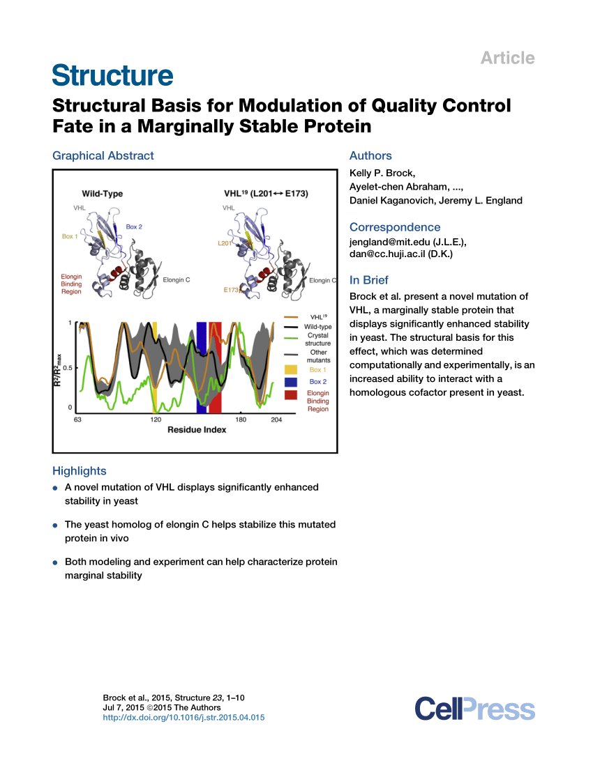 (PDF) Structural Basis for Modulation of Quality Control Fate in a ...