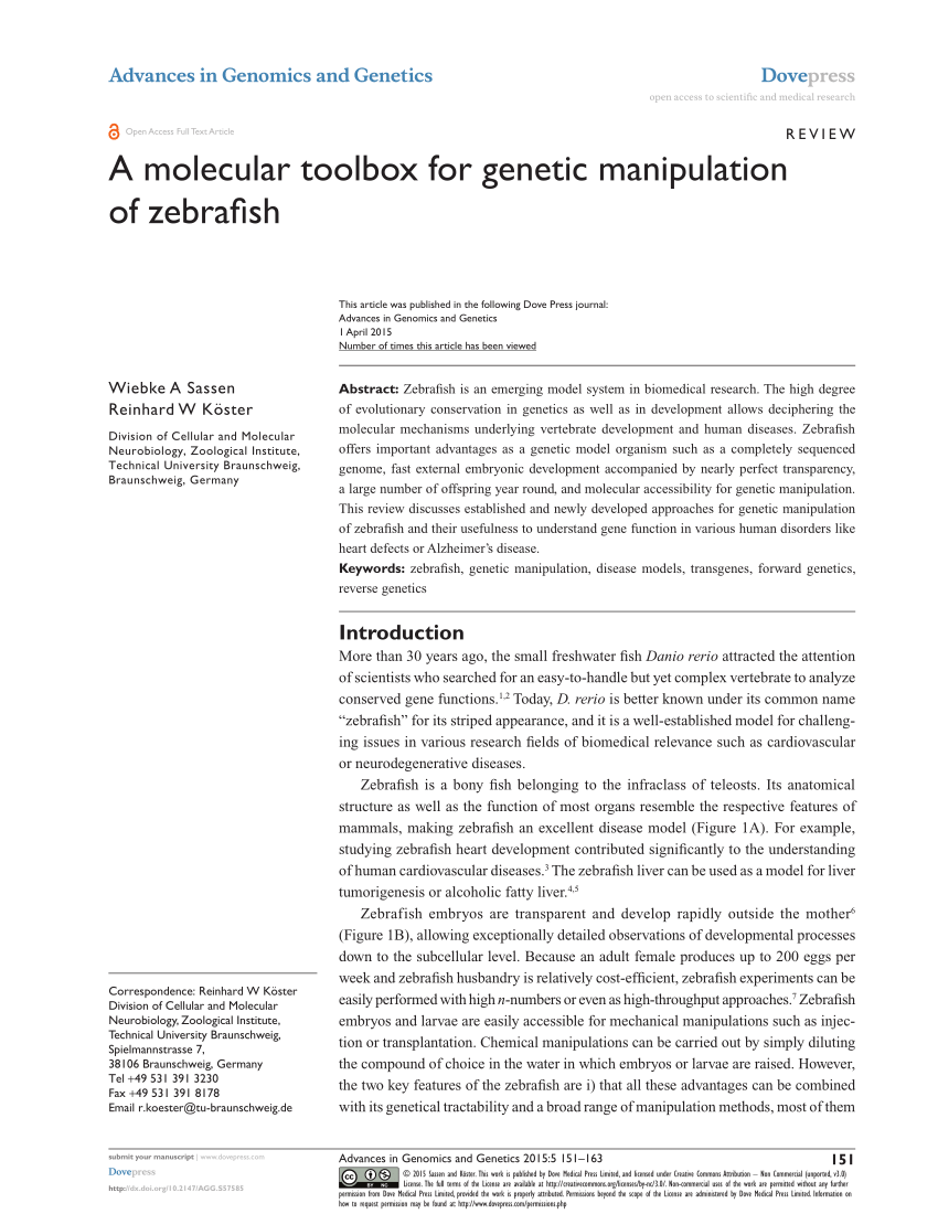 genetic manipulation research paper