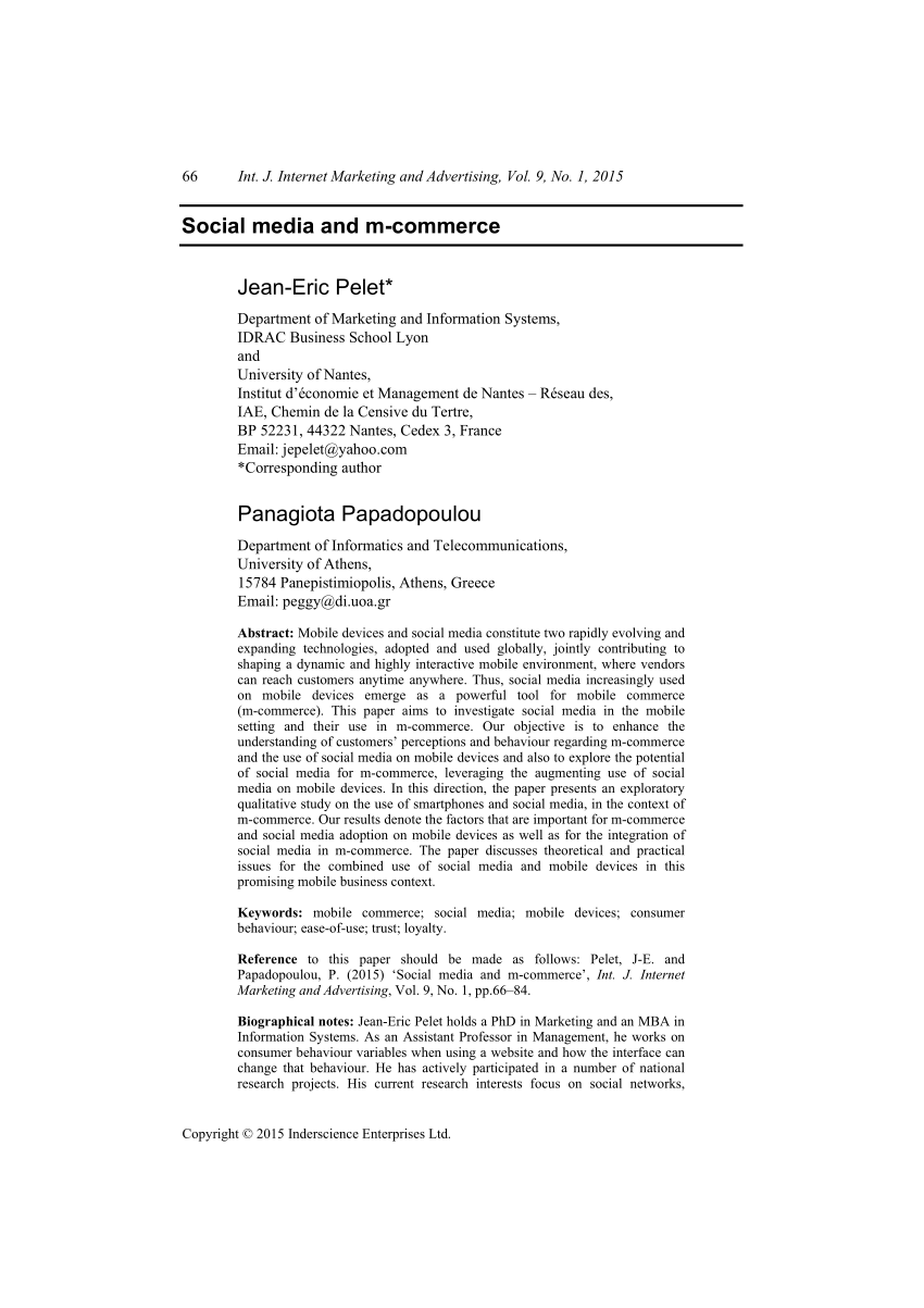 research paper on m commerce