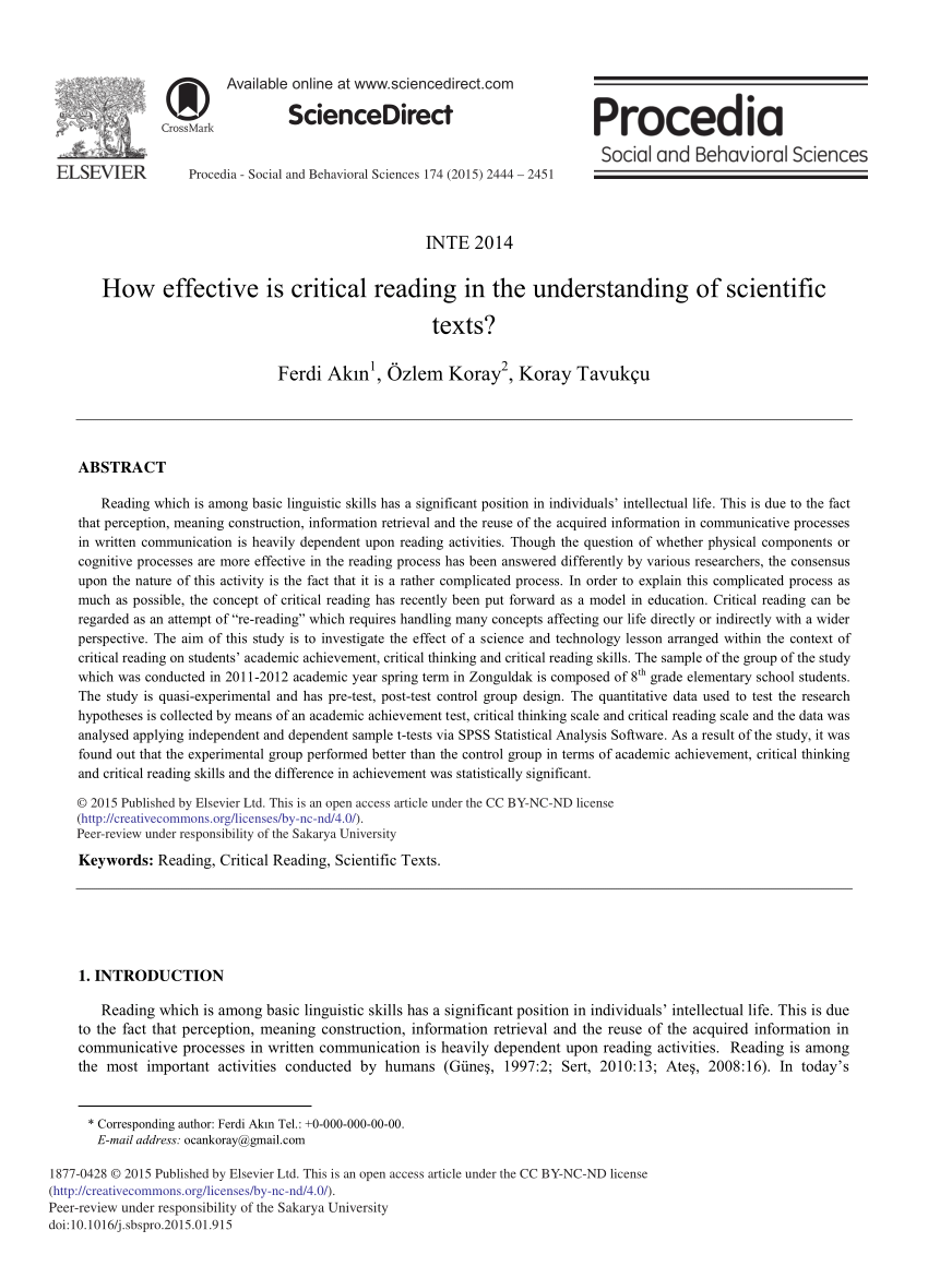 PDF) BIASES IN CRITICAL READING OF TIS LITERATURE