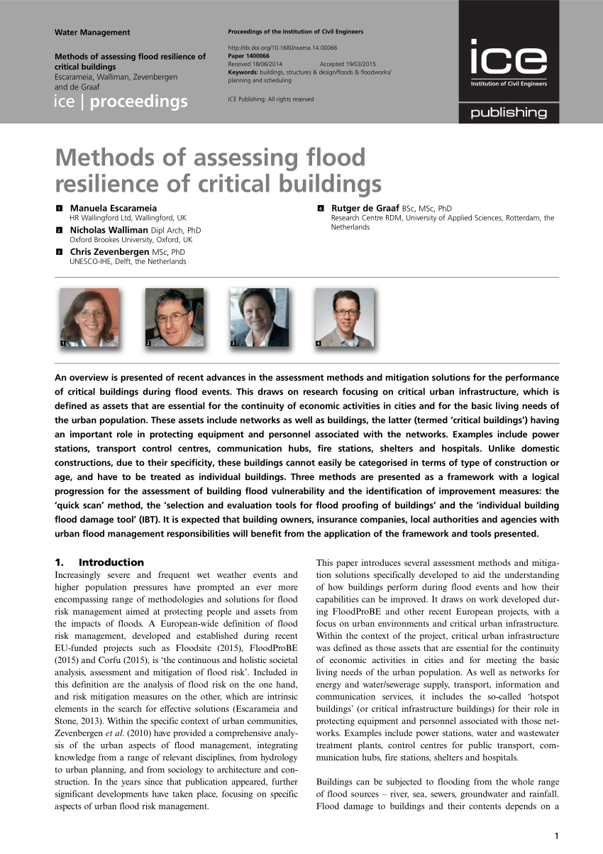 research paper on flood management