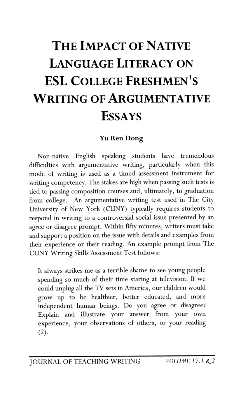 essays written by native english speakers