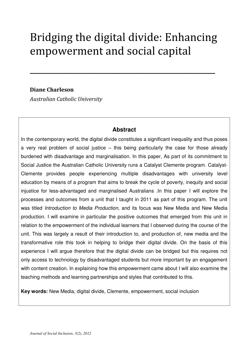 thesis about digital divide