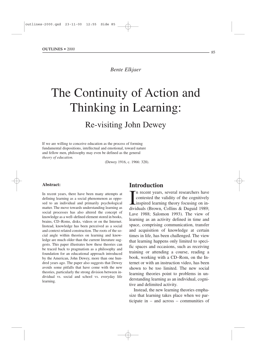 john dewey critical thinking pdf