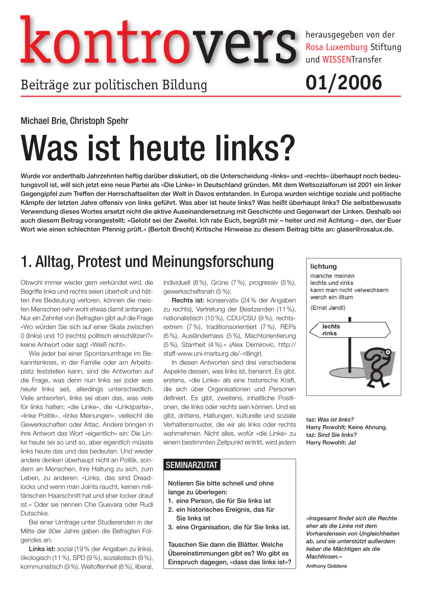 PDF) Was ist heute links?