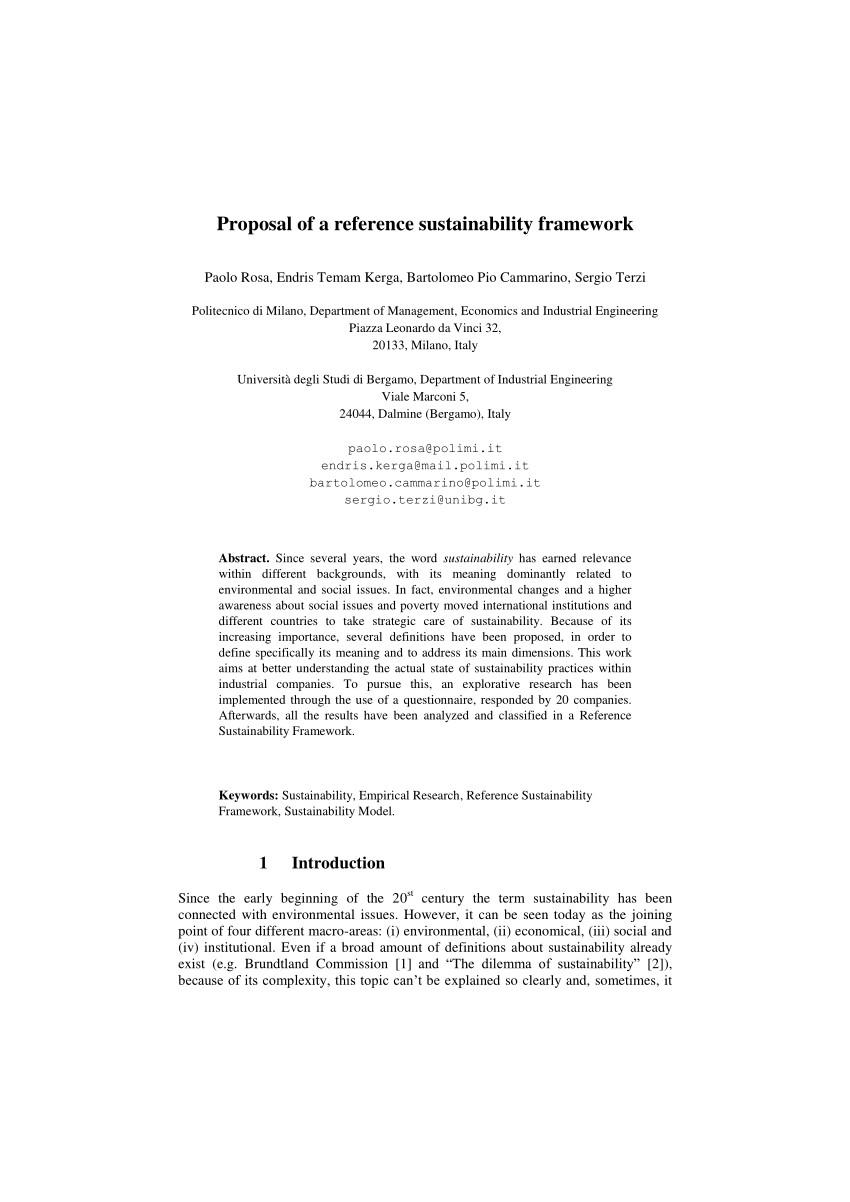 research proposal on sustainability