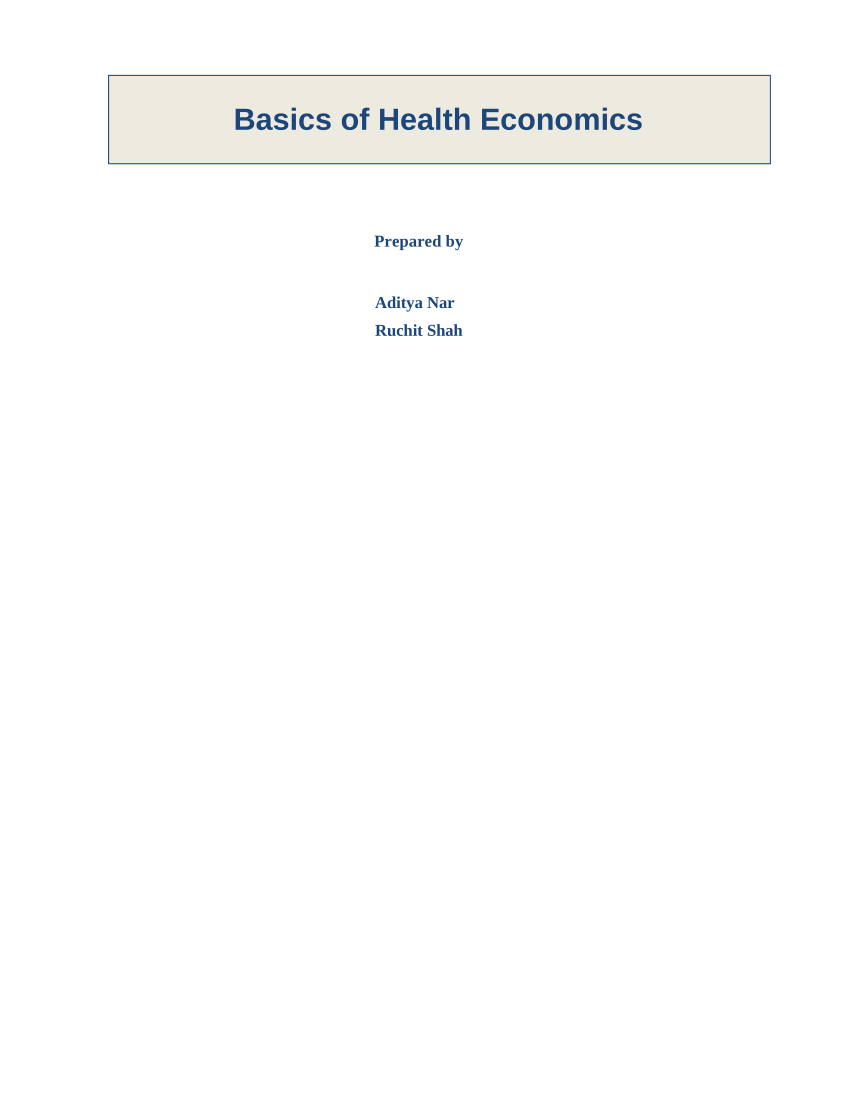 thesis on health economics