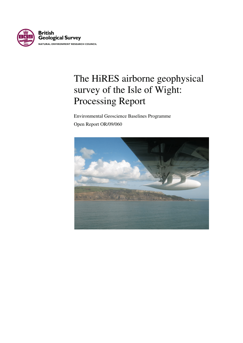 Pdf The Hires Airborne Geophysical Survey Of The Isle Of Wight - pdf the hires airborne geophysical survey of the isle of wight processing report