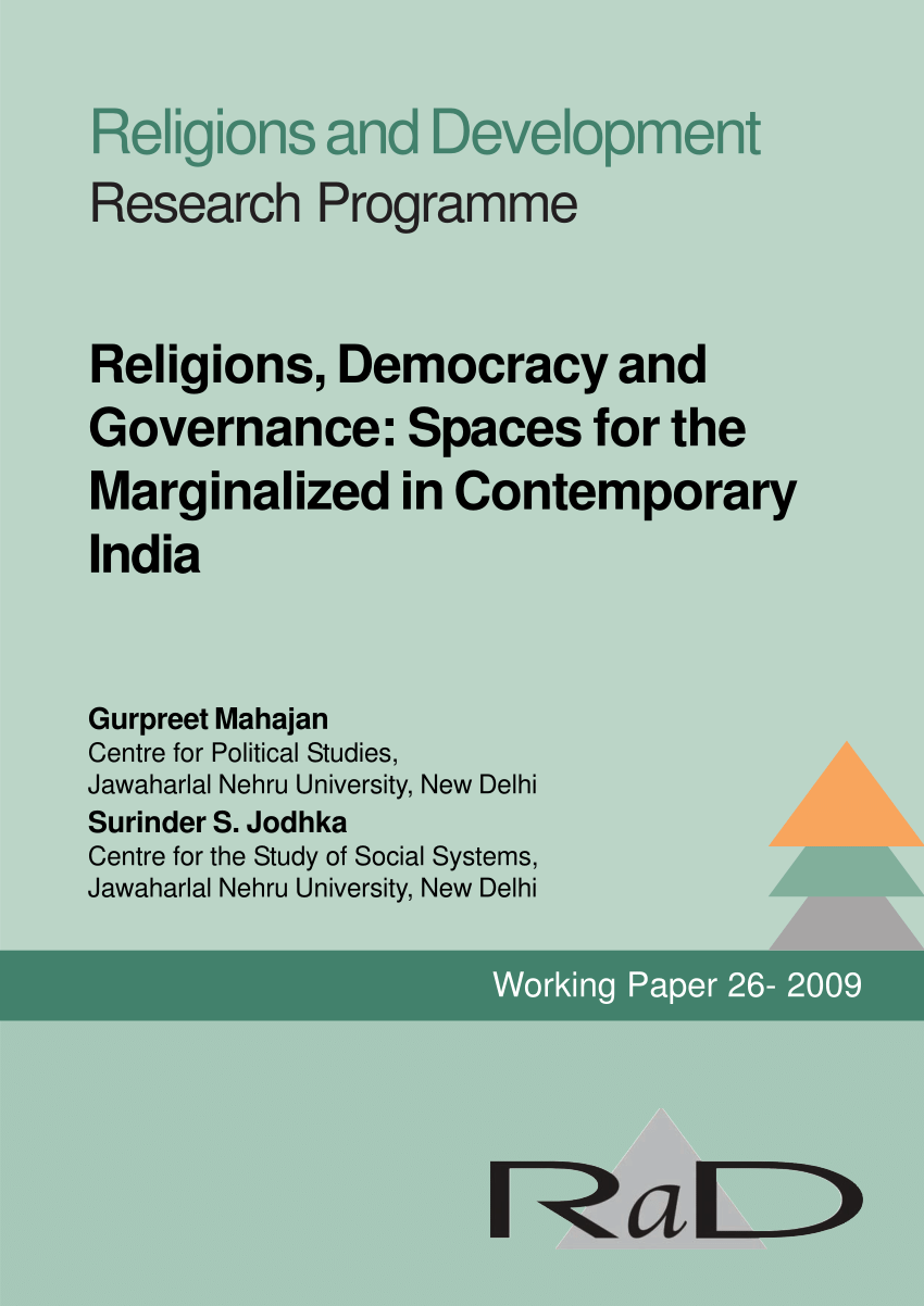 Pdf Religions Democracy And Governance Spaces For Tiie