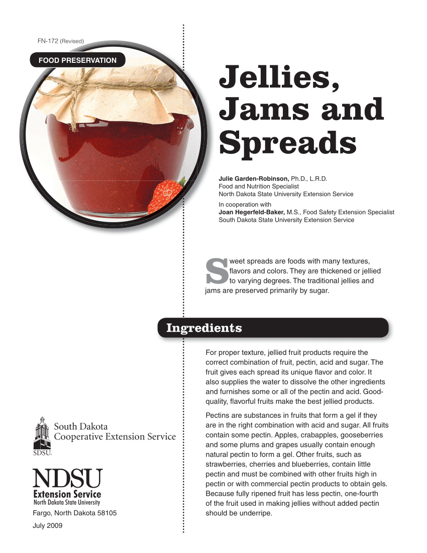 (PDF) Jellies, Jams and Spreads