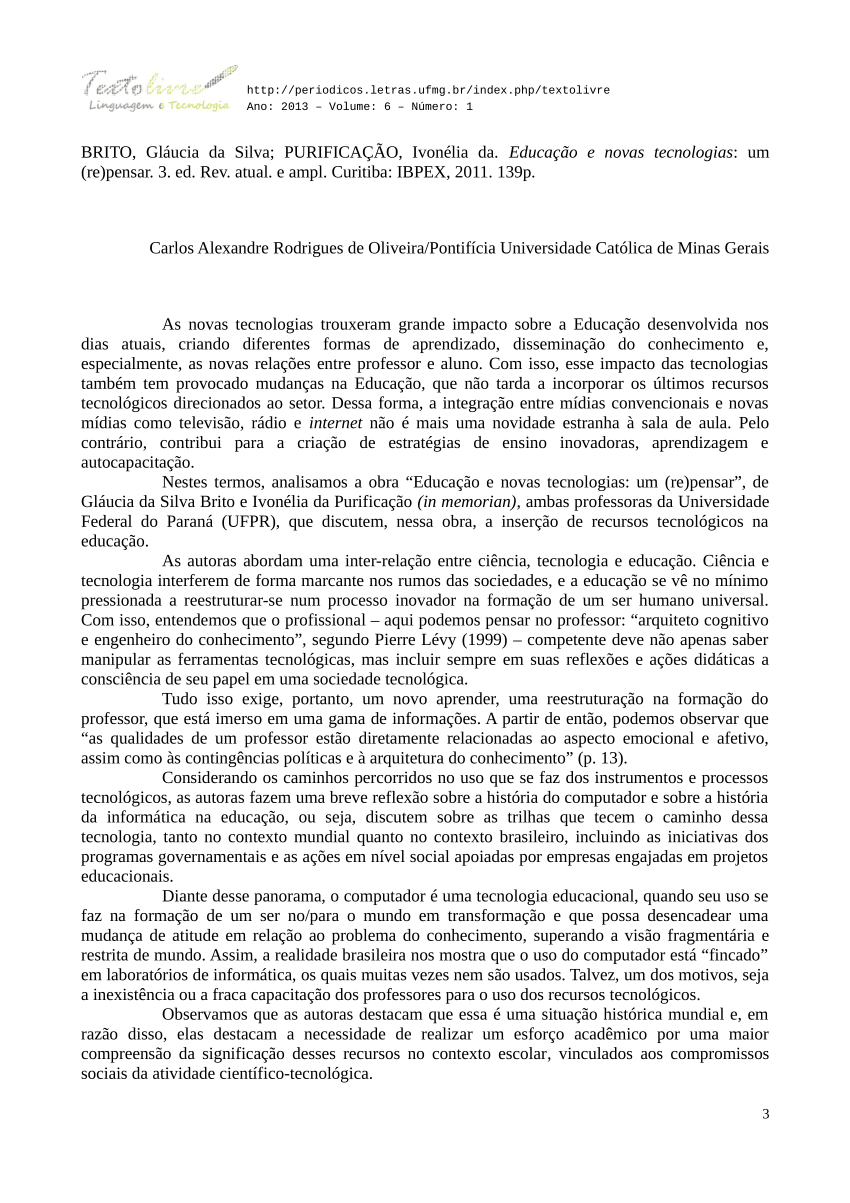 Educação e Novas Tecnologias - Apostila, PDF