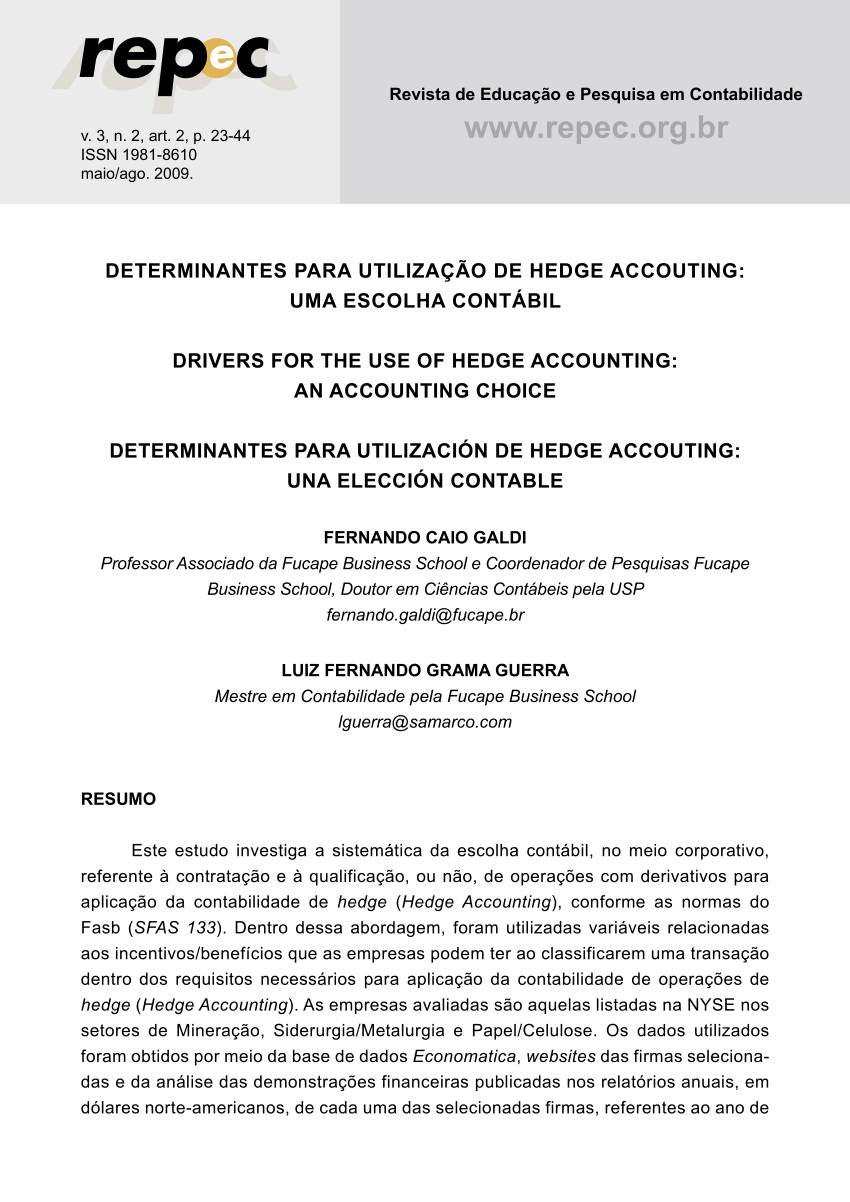 Requisitos para Hedge Accounting - Hedge Accounting - IFRS 9 / CPC