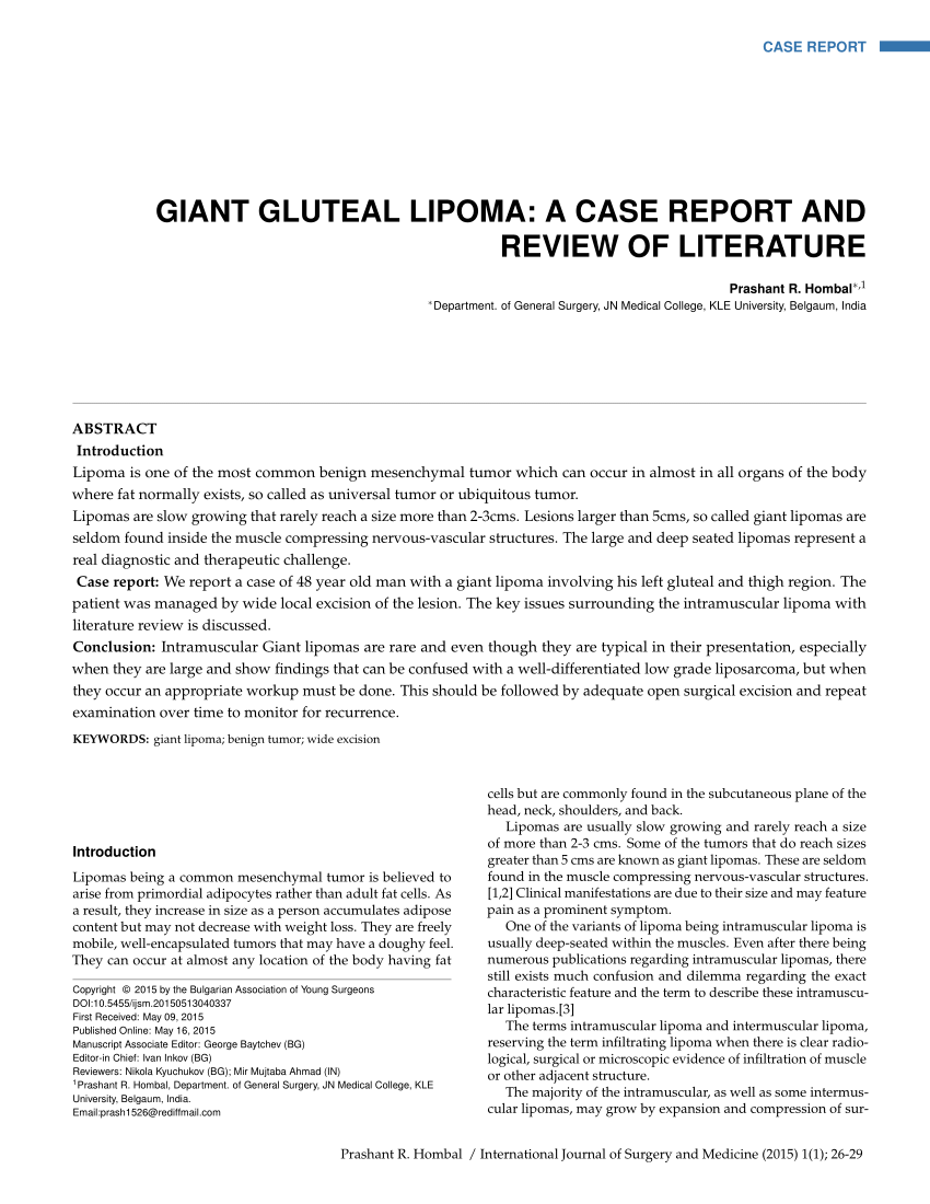 PDF) Giant Pubic Lipoma in Normal Individual