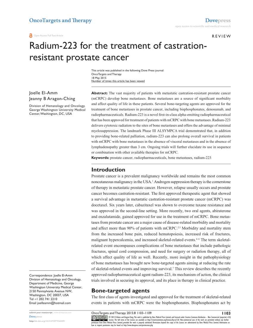 radium 223 treatment side effects