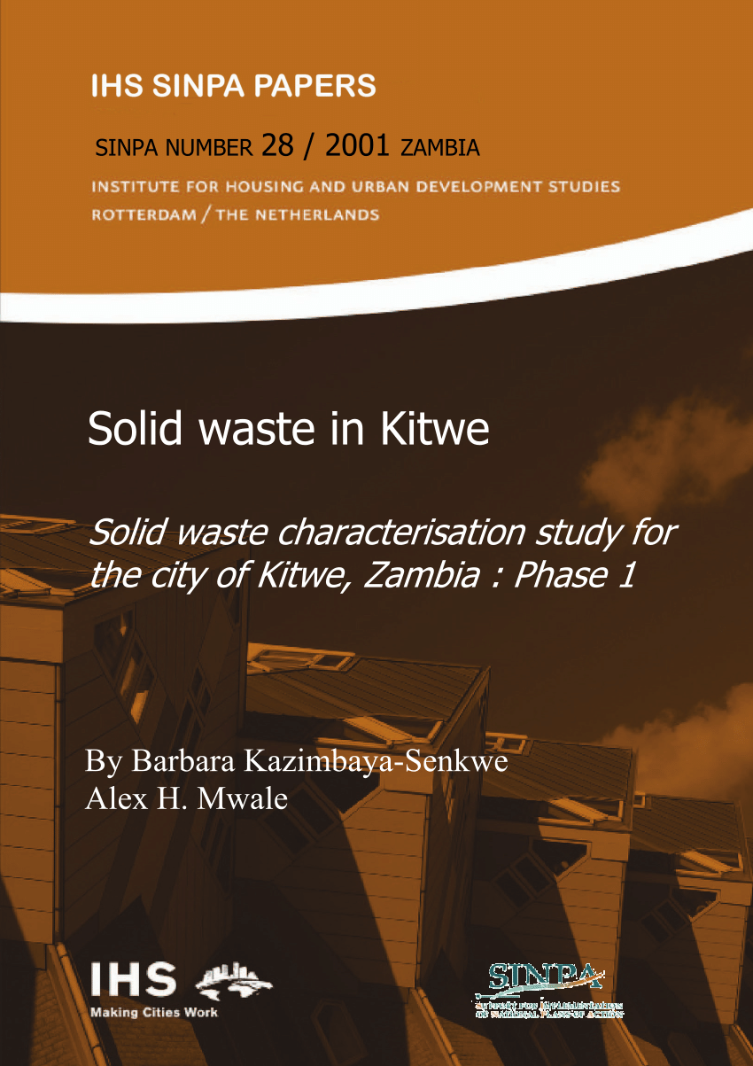 (PDF) Solid waste in Kitwe: Solid waste characterisation study for the