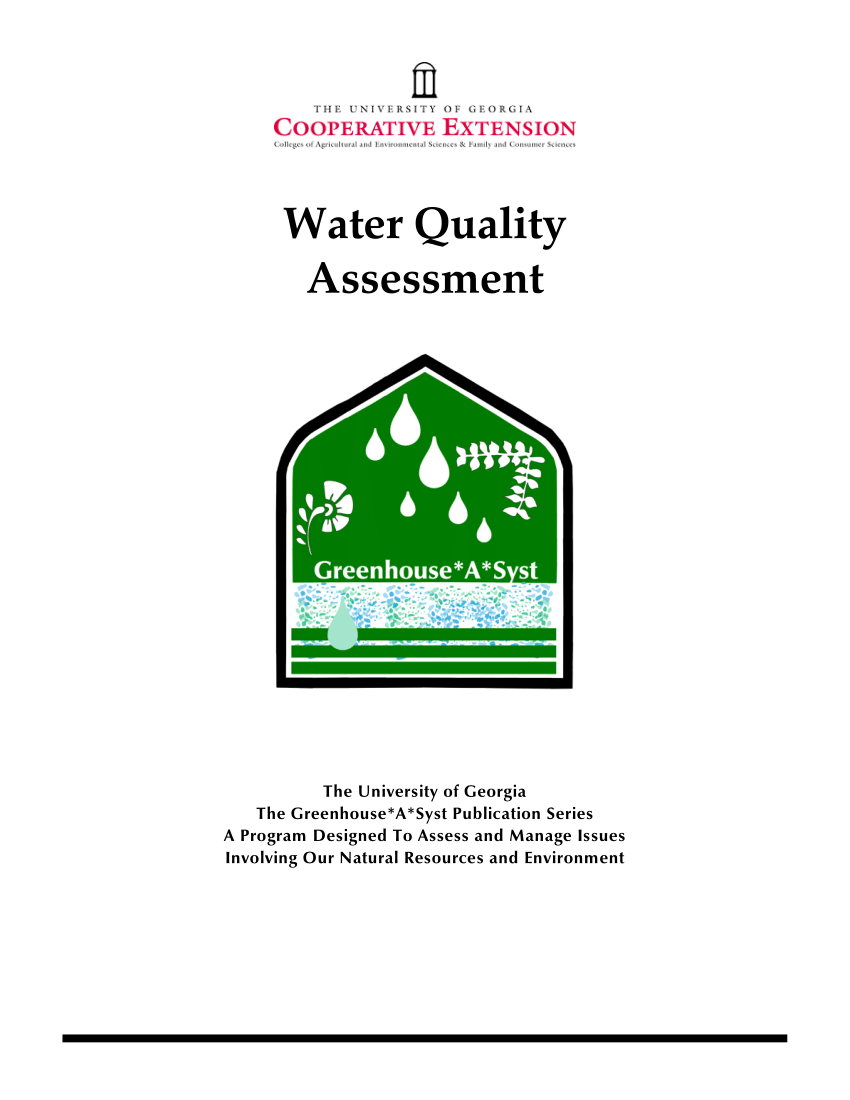 research paper on water quality assessment