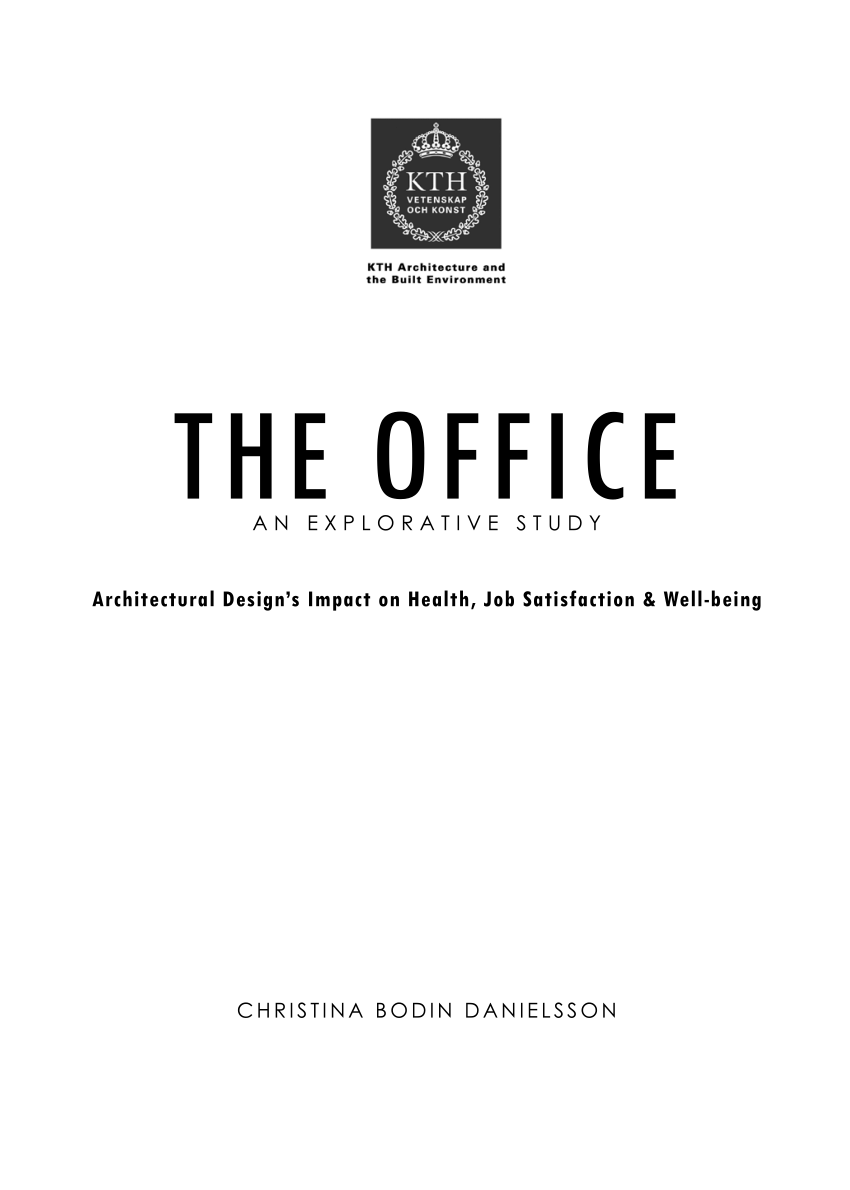 PDF) The Office - An Explorative Study : Architectural Designu0026apos 