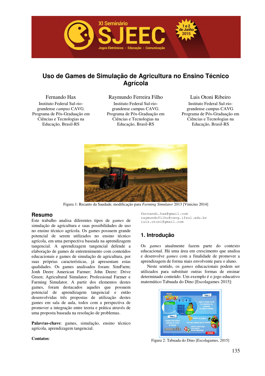 PDF) Uso de Games de Simulação de Agricultura no Ensino Técnico