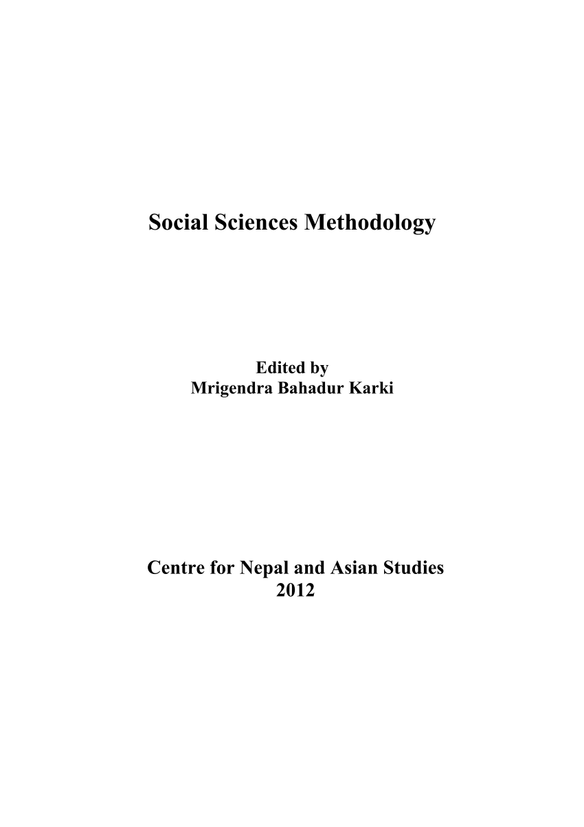 social science methodology thesis