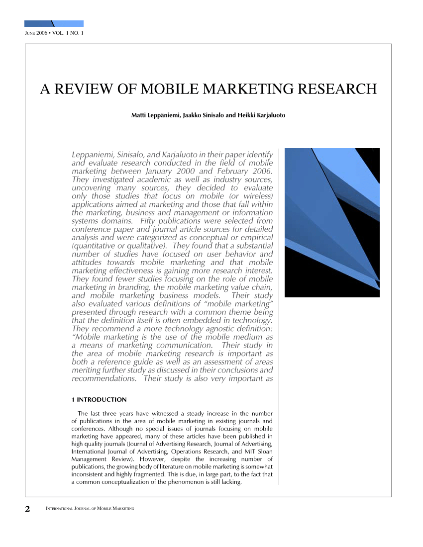 research papers on mobile advertising