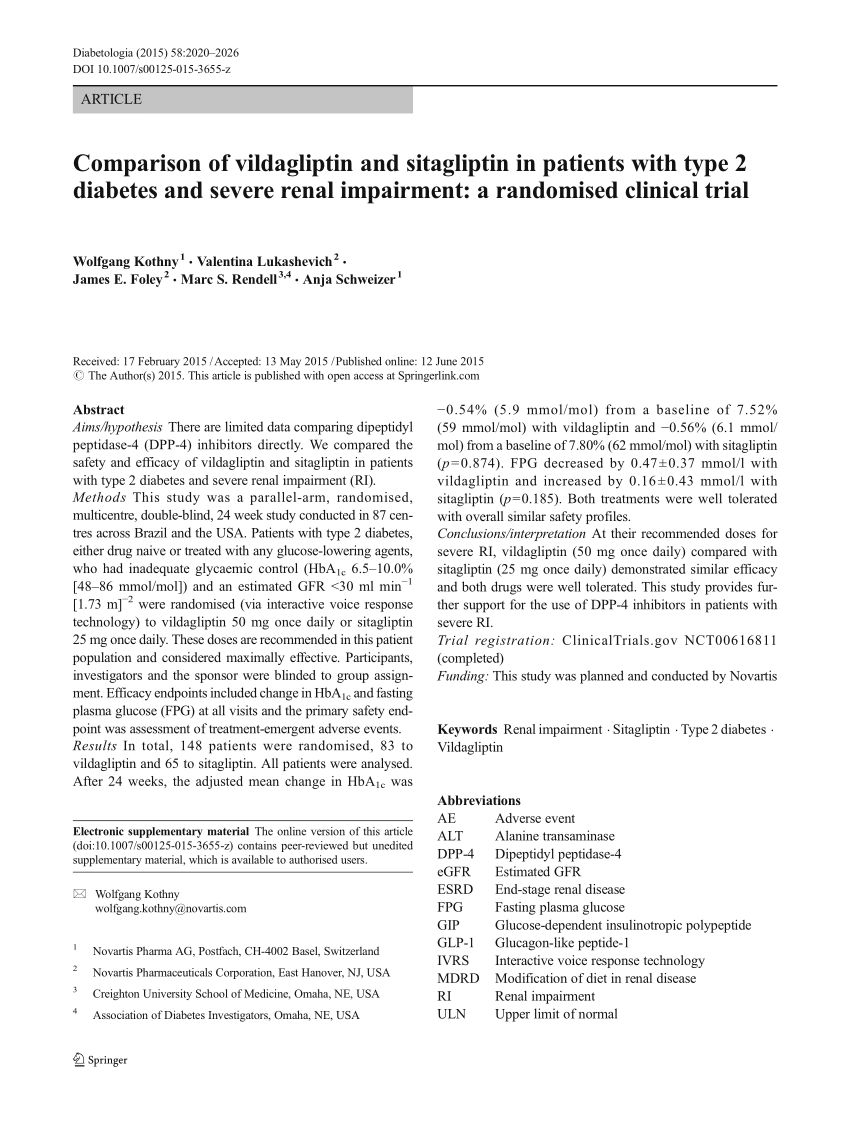 research paper on vildagliptin