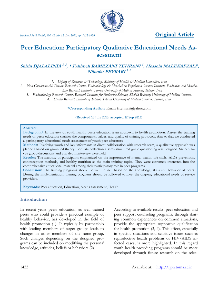 Participatory Needs Assessment