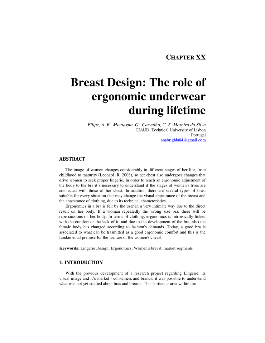PDF) Breast Design: The role of ergonomic underwear during lifetime
