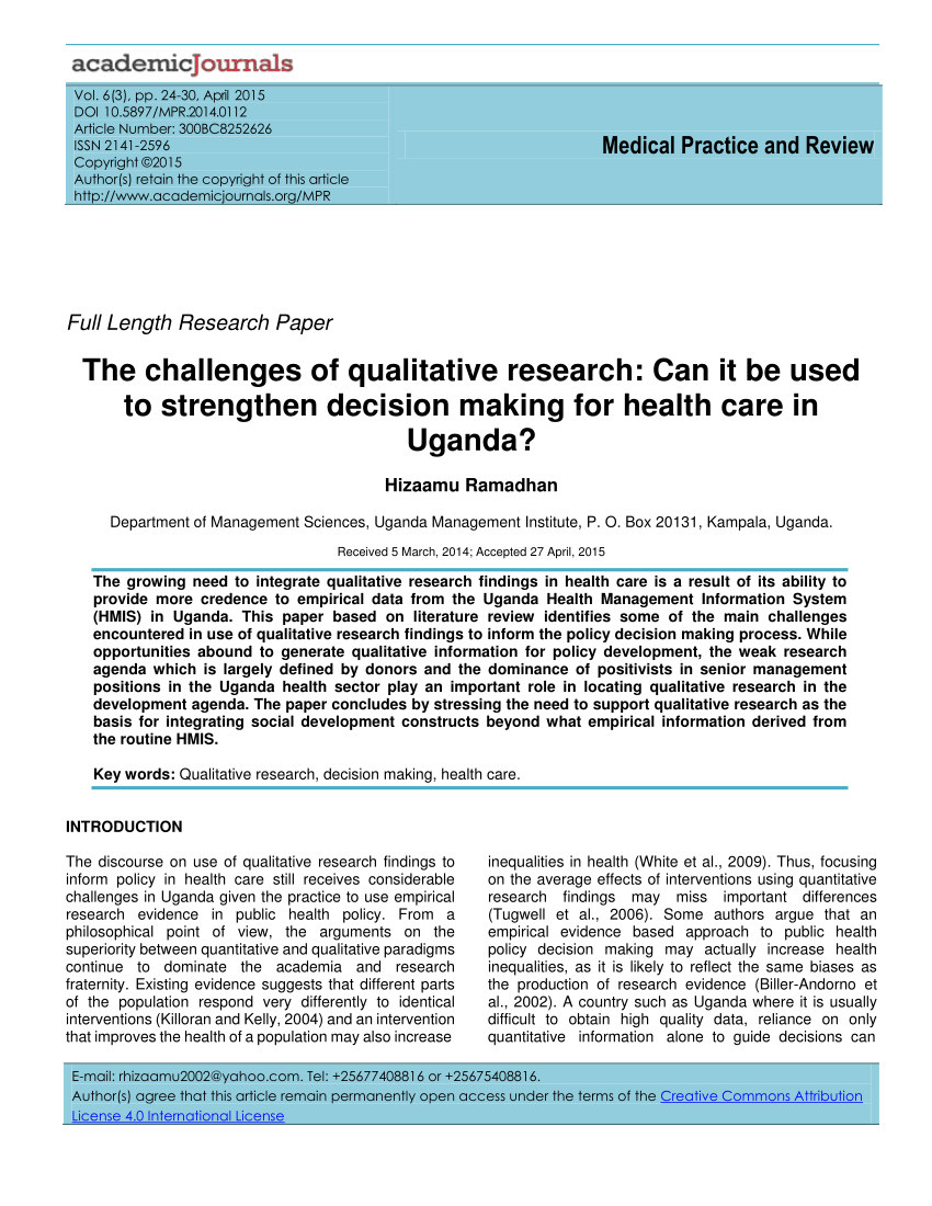 examples of research topics in uganda pdf