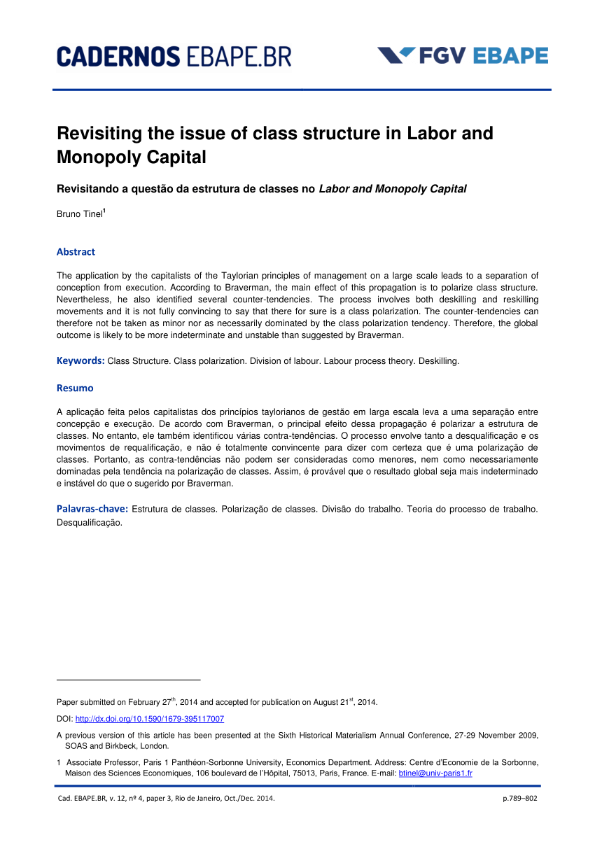 (PDF) Revisiting the issue of class structure in Labor and ...