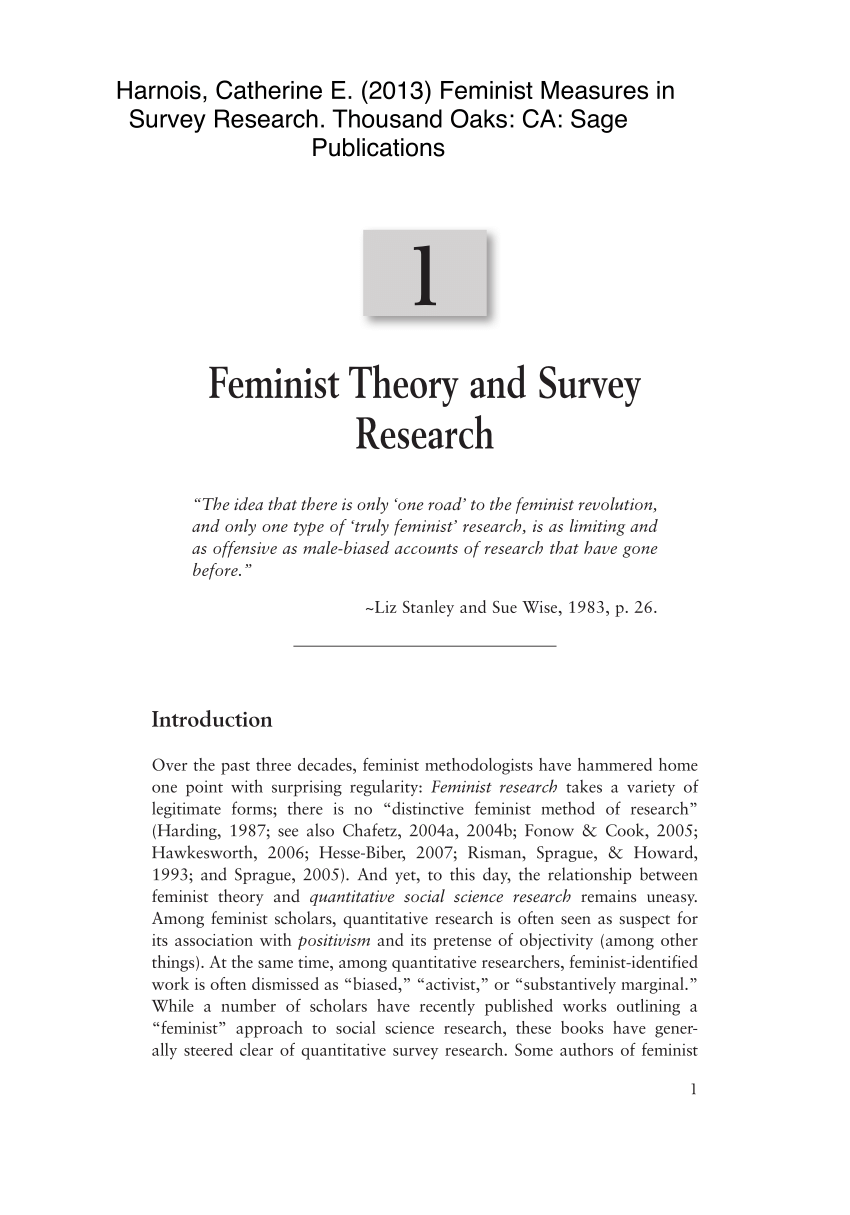 research papers on feminist