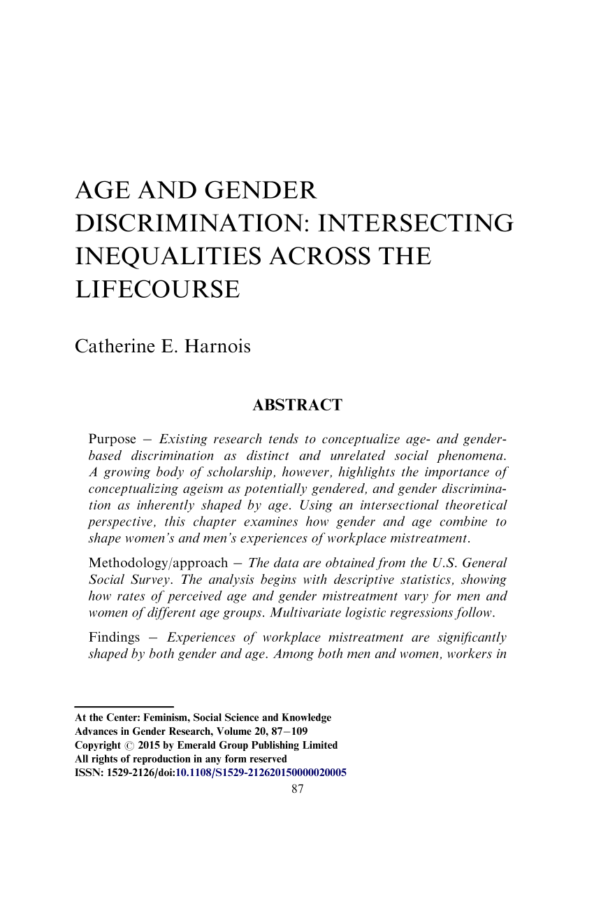 gender discrimination in the workplace essays