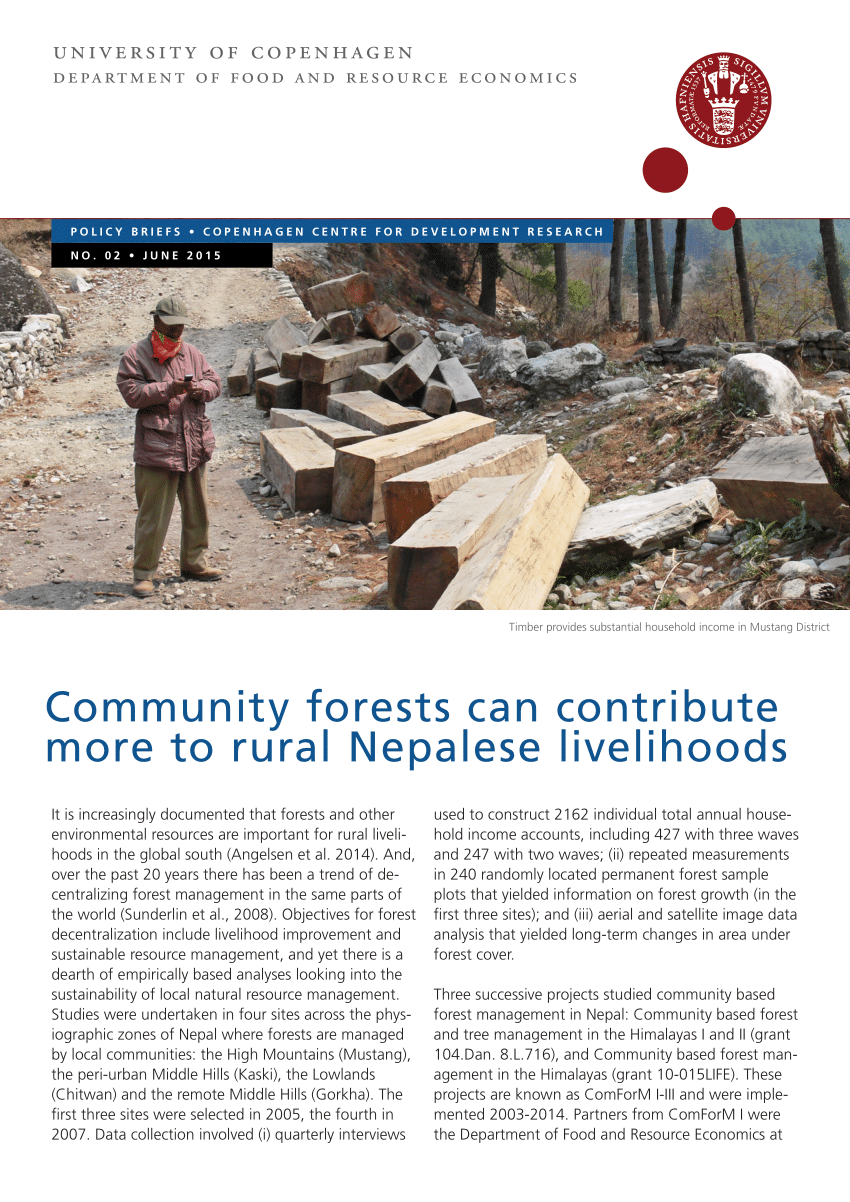 essay of community forest in nepal