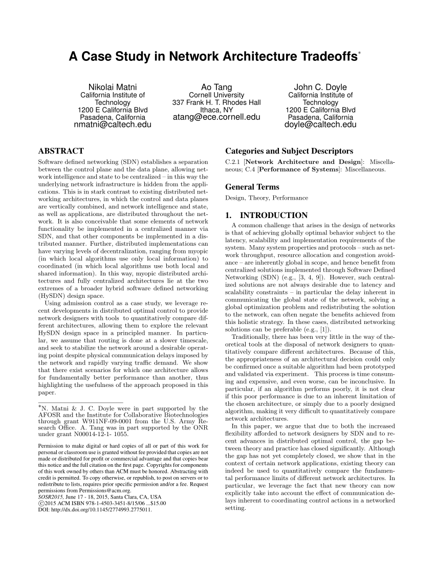 network design case study pdf