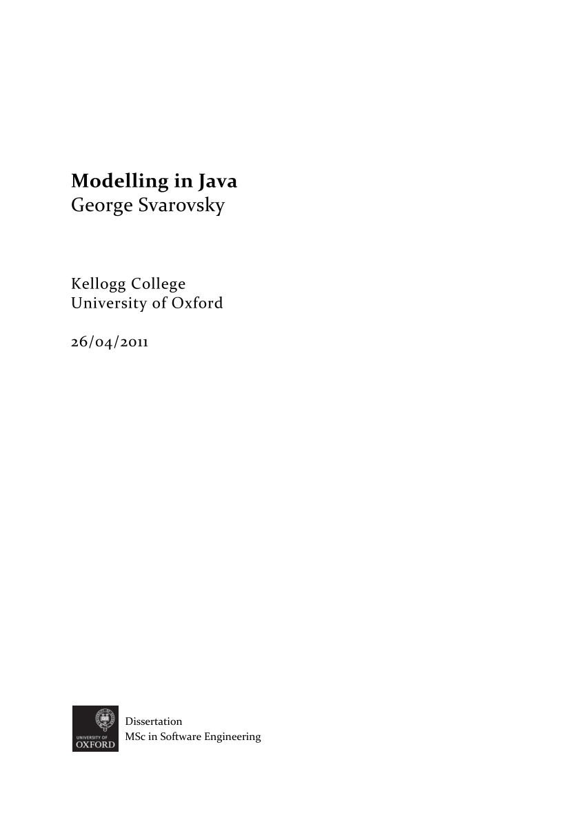 Pdf Modelling In Java