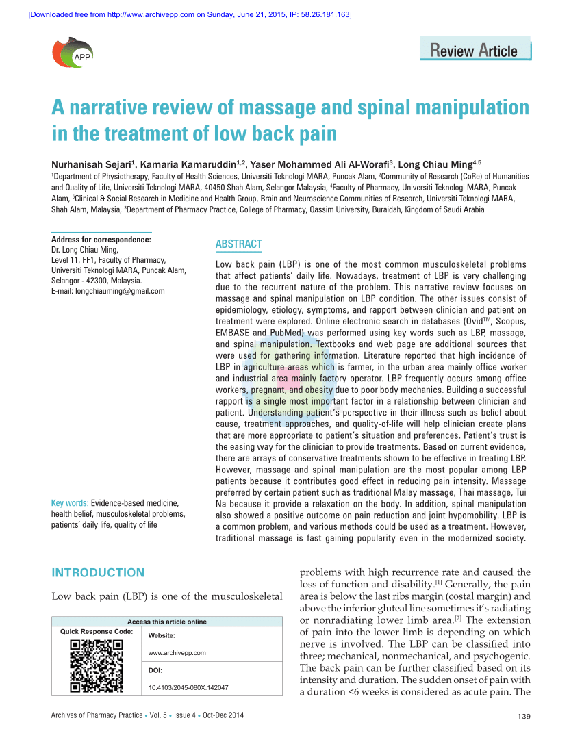 the role of massage in scar management a literature review