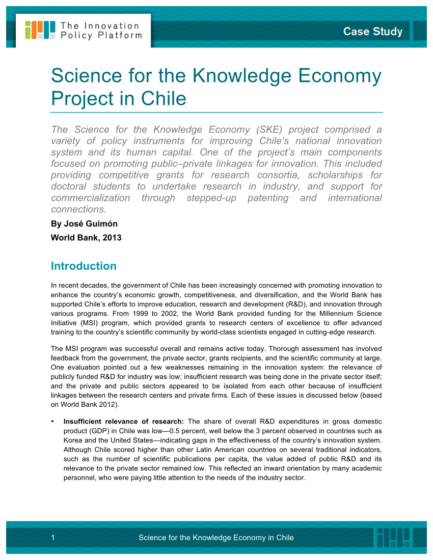 thesis on knowledge economy